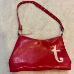 Hot pink "T" handbag